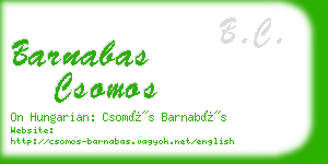 barnabas csomos business card